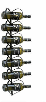 DanDiBo Weinregal 7 Herzen Wandmontage Metall Schwarz 96317 Flaschenständer für 7 Flaschen