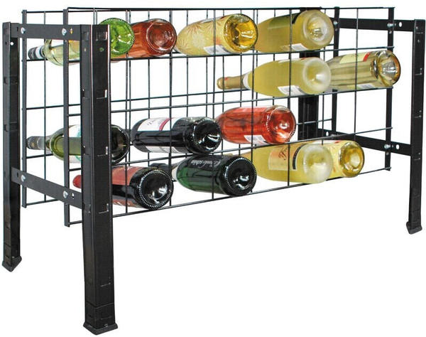 Schulte Weinregal für bis zu 32 Flaschen, 43x80x35 cm (HxBxT), schwarz,