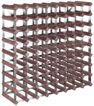 vidaXL Weinregal für 72 Flaschen Braun Massivholz Kiefer