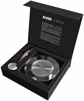 Alessi Parrot Wein-Set 3-tlg. mit Korkenzieher, Flaschenverschluss und Flaschenuntersetzer (GAM32SET)