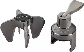 Le Creuset GS-102 Sektöffner und Sektverschluss, Schwarz, 2er-Set (49816000060000)