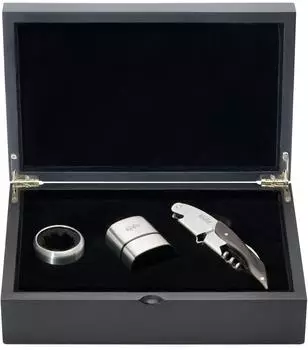 K&auml;fer Sommelier-Set 3-tlg. Edelstahl mit Kellnermesser, Tropfring & Drehverschluss