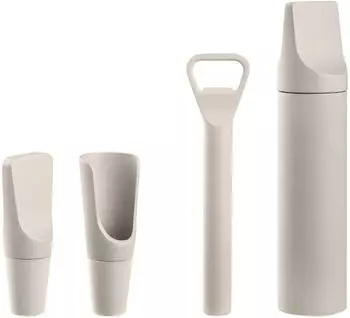 Blomus Ilo Weinzubeh&ouml;rset 4-tlg. Moonbeam, Flaschen&ouml;ffner, Ausgie&szlig;er, Verschluss (64255)