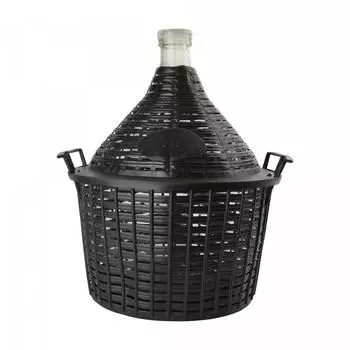 ich-zapfe Glasballon 15L mit Weidenkorb und Kunststoffstopfen (5420069837099)