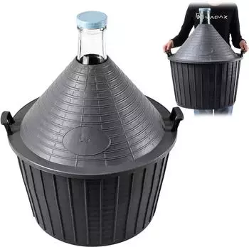 Kadax Alatri Gärballon mit Kunststoffkorb, schmale Öffnung, 54l (K1456)