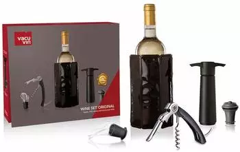 Vacu Vin Wine Set Original, 5-teilig, schwarz (3890260)