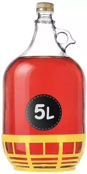Kadax Glasballon für Wein, 5l, schmale Öffnung (K2515)