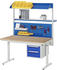 Rau Arbeitstisch Serie adlatus 300 Melamin-Platte 1500 x 800 x 720 - 1120 mm