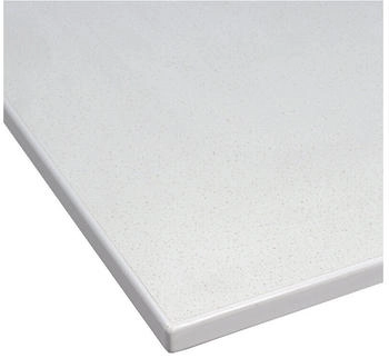 Treston LPL-Tischplatte QuatreX melaminharzbeschichtet Kantenschutz B 1836 x T 750 x H 25 mm lichtgrau RAL 7035
