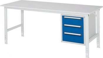 Rau Arbeitstisch Melamin-Platte 1500 x 800 x 760-1080 mm