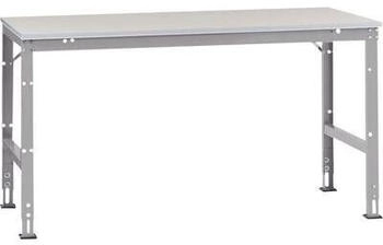 Manuflex Arbeitstisch UNIVERSAL Standard 2000 x 1000 mm Melamin lichtglichtgrau