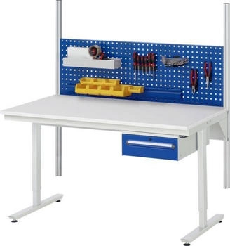 Rau Adlatus elektrischer HVT 22 mm Melaminbelag 150 kg 2000 x 1000 x 720-1120 mm lichtgrau