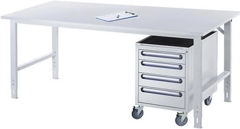 Rau Arbeitstisch Buche-Platte 750 x 800 x 760-1080 mm