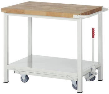 Rau Werkbank Serie 8000 fahrbar absenkbar Ablageboden 1000 x 700 x 880 mm