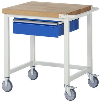 Rau Werkbank Serie 8000 fahrbar + Hängeschublade 750 x 700 x 880 mm