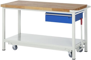 Rau Werkbank Serie 8001 fahrbar absenkbar Schublade 1500 x 700 x 880 mm