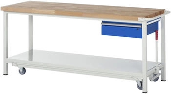 Rau Werkbank Serie 8001 fahrbar absenkbar Schublade 2000 x 700 x 880 mm