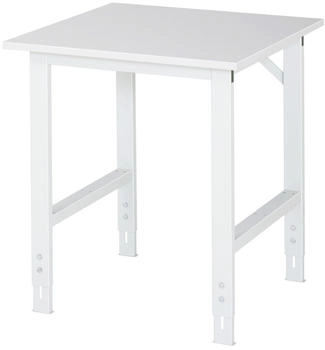 Rau ESD-Arbeitstisch Tom manueller HVT 28 mm -500 kg 750 x 800 x 760-1080 mm lichtgrau