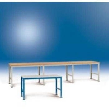 Manuflex Arbeitstisch UNIVERSAL Standard 1500 x 1000 mm Multiplex natur lichtgrau