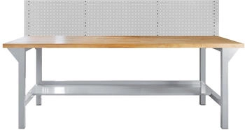 Proregal Werkbank Giant Rhino Plus + Lochplatte 131 x 200 x 70 cm Traglast 500 kg Lichtgrau