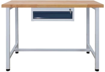 Proregal Werkbank Rhino + Einzelschublade 84 x 120 x 60 cm Traglast 300 kg Lichtgrau/Anthrazitgrau