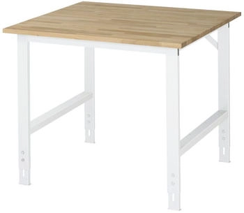 Rau Arbeitstisch Buche-Platte 1000 x 1000 x 760-1080 mm