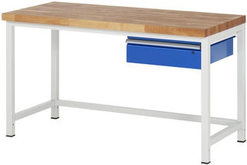 Rau Werkbank Serie 8000 stationär + Hängeschublade 1500 x 700 x 840 - 1040 mm