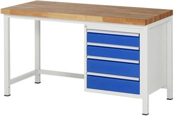 Rau Werkbank Serie 8162 HVT 4 Schubladen 1500 x 700 x 840 - 1040 mm