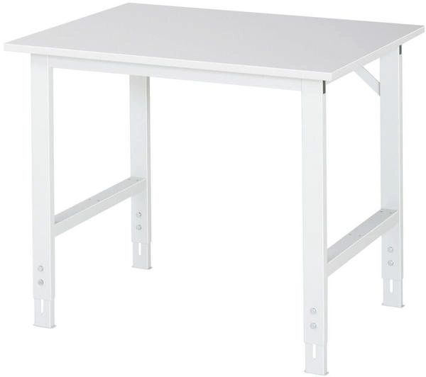 Rau ESD-Arbeitstisch Tom manueller HVT 28 mm -500 kg 1000 x 800 x 760-1080 mm lichtgrau
