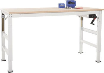 Manuflex Arbeitstisch Ergo K m. Kurbel 2000 x 800 mm rubinrot