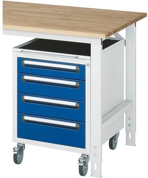 Rau Rau Schubladenschrank E-3-4-mobil BxTxH 490x600x690mm Rau Rau Schubladenschrank E-3-4-mobil BxTxH 490x600x690mm