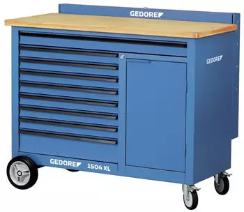 Gedore Rollwerkbank 1,25 m breit mit 9 Schubladen (1504 XL 1710)