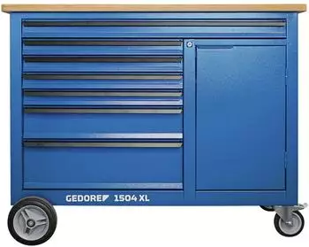 Gedore Werkbank 1504 XL mit 198-teiligem Werkzeugsortiment (1504 XL-S-198)