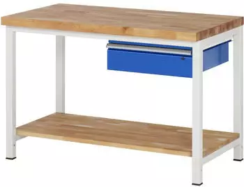 Rau Werkbank 8001A7 h&ouml;henverstellbar 1250x700x840-1040mm 1x Schublade (03-8001A7-127B4H.11)