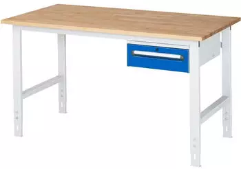 Rau Tom Arbeitstisch h&ouml;henverstellbar 1500x800mm, H760-1080mm, 25mm Platte (06-625B80-15-KM02.11)