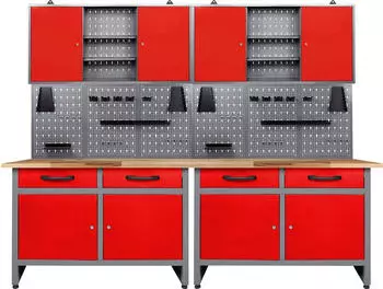 Ondis Werner Werkstatt-Set 240cm 6-teilig Metall, rot (19210808-0)