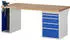 Rau Werkbank Modell 7511 mit 5 Schubladen und Schrank 2000x900x840mm (03-7511A2-209B4S.11)