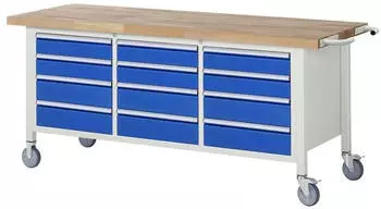Rau Fahrbare Werkbank 8579 2000x700x880mm 12 Schubladen (05-8579A2-207B4S.11)