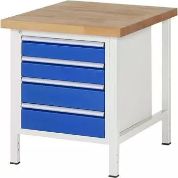Rau Werkbank 8162A2 h&ouml;henverstellbar 750x900x840-1040mm 4 Schubladen (03-8162A2-079B4H.11)