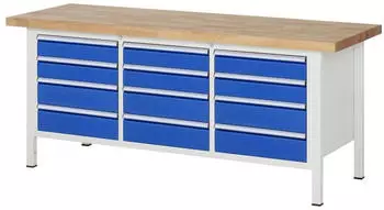 Rau Werkbank 8579A2 2000x700x840mm 12 Schubladen (03-8579A2-207B4S.11)