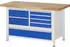 Rau Werkbank 8931A2 höhenverstellbar 1500x700mm, 7 Schubladen (8931A2)