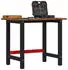 vidaXL Werkbank Massivholz Eiche 100x60x81,5cm Dunkelbraun (3309659)