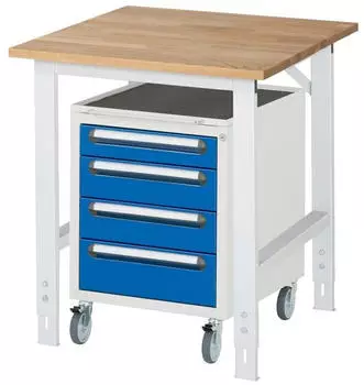 Rau Tom Arbeitstisch h&ouml;henverstellbar 750x800x760-1080mm, B-Platte 25mm (06-625B80-07-KM10.11)
