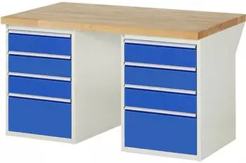 Rau Werkbank Serie 7000 Modell 7510A3 1500x900x890mm 8 Schubladen (03-7510A3-159B4M.11)
