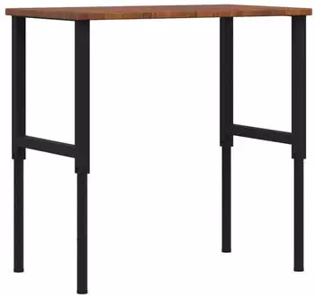 vidaXL Werkbank Dunkelbraun 100x60x(71,5-98)cm Massivholz Eiche (3282826)