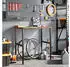 vidaXL Werkbank Dunkelbraun 100x60x(71,5-98)cm Massivholz Eiche (3282826)