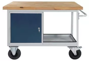 ADB Betriebseinrichtungen Mobile Werkbank mit Rollen, 1 T&uuml;r, 130x60x83cm, 500kg (44743)