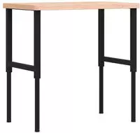 vidaXL Werkbank 100x60x(73-99,5) cm Massivholz Buche Rechteckig
