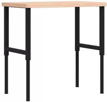 vidaXL Werkbank Massivholz Buche 100x60x(73-99,5)cm Rechteckig