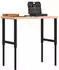 vidaXL Werkbank Massivholz Buche 100x60x(73-99,5)cm Rechteckig